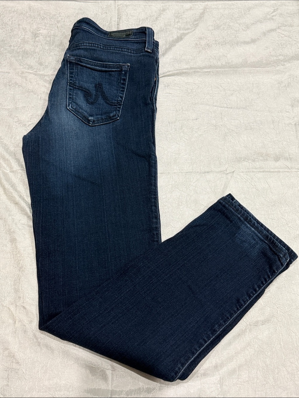 AG Adriano Goldschmied the Prima Mid Rise Cigarette Jeans Dark Wash 29R